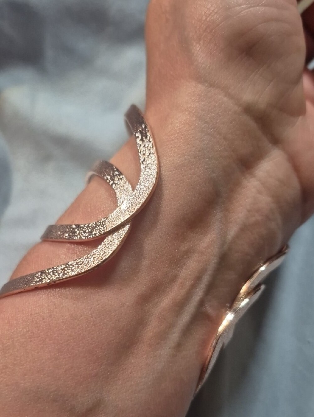 Rose Gold Cuff Bracelet - Picture 5 of 6